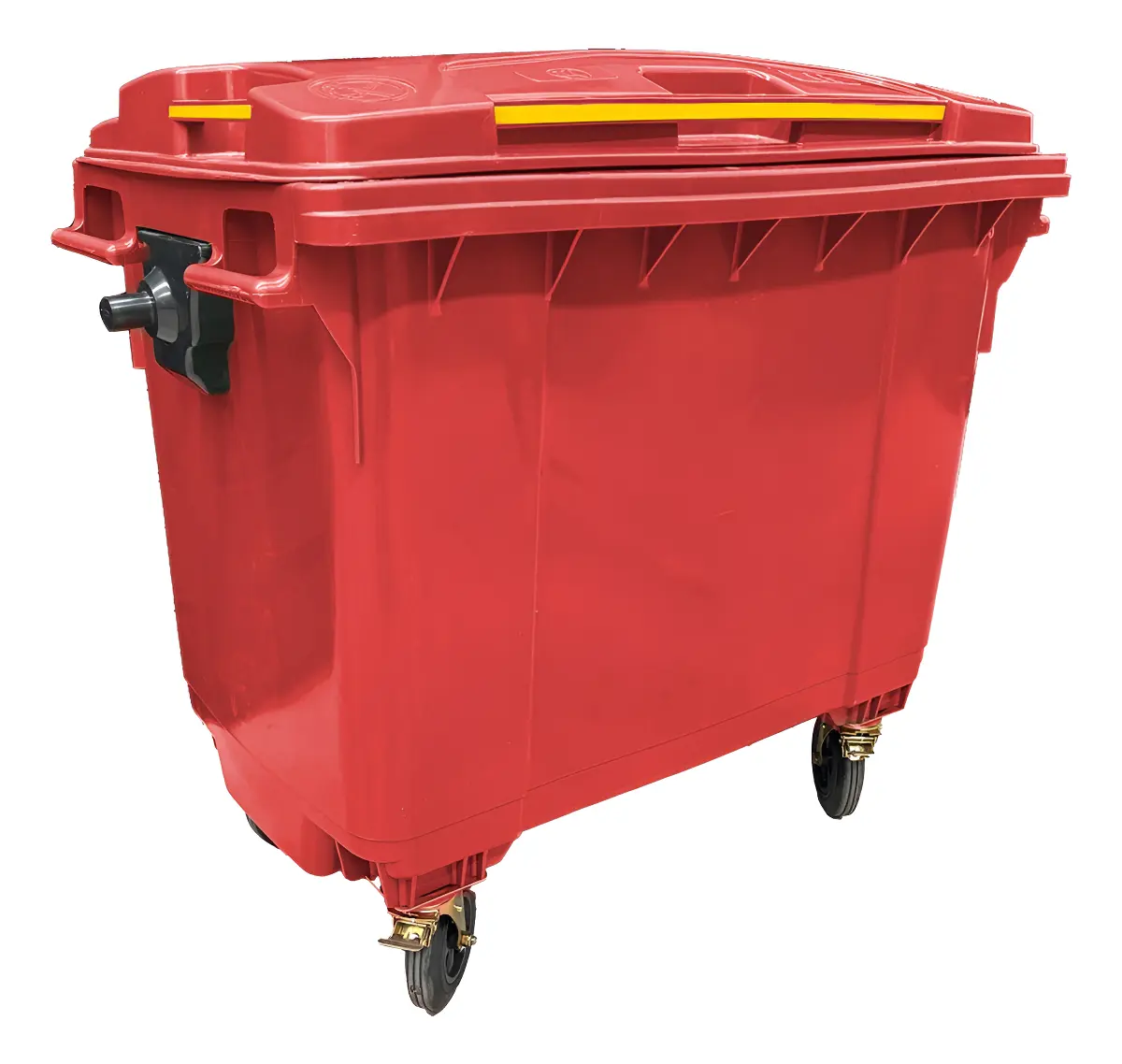 Contenedor 1100 litros rojo - vista frontal