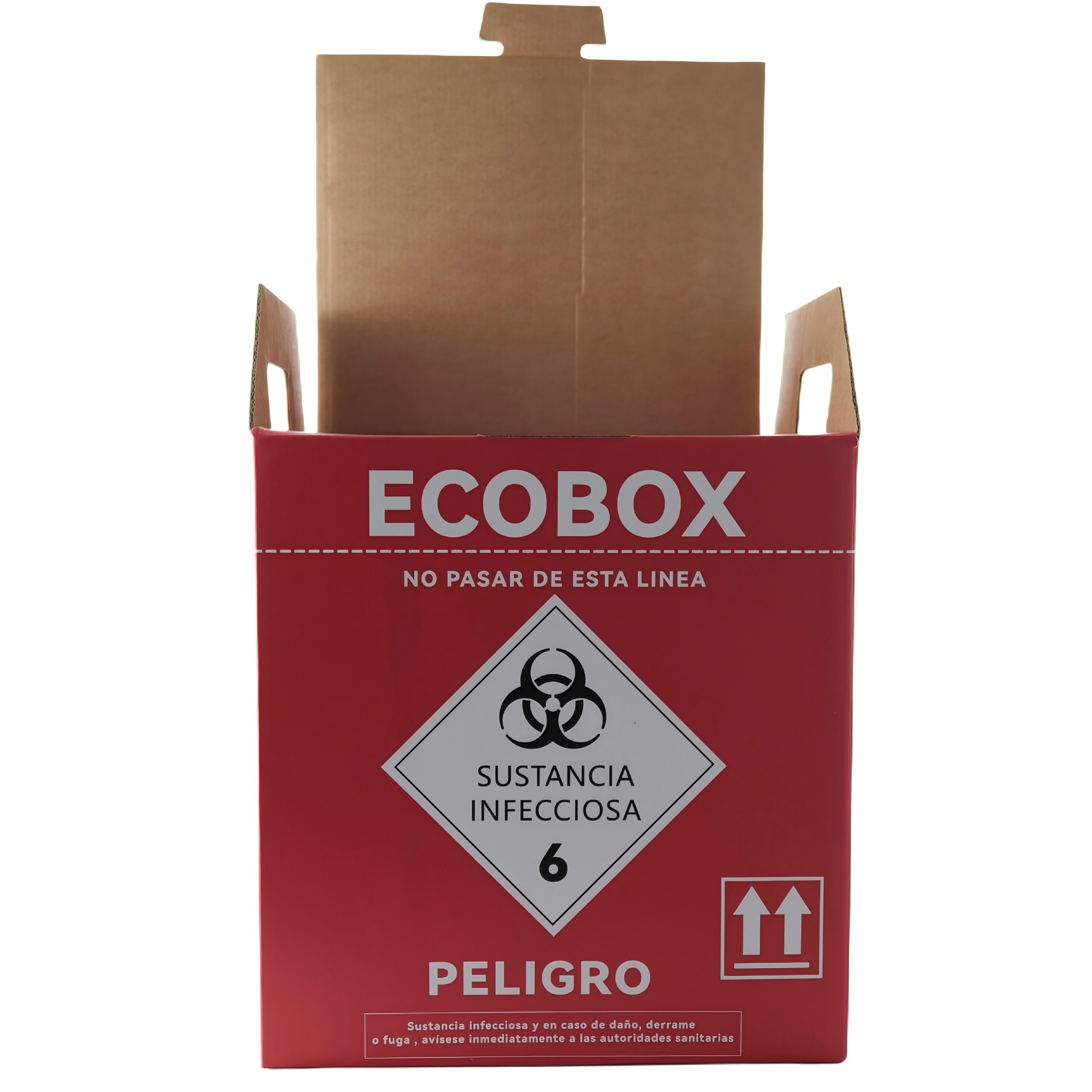 Caja de seguridad de cartón 20 litros - vista frontal